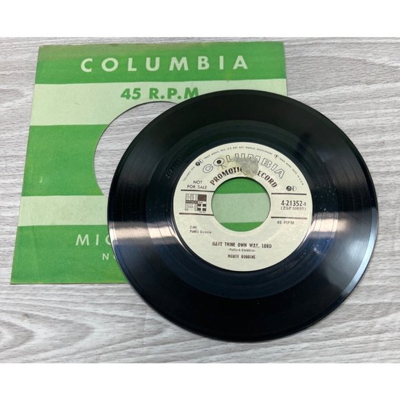 Marty Robbins God Understands / Have Thine Own Way Lord 45 Country Gospel Promo - Picture 4 of 4